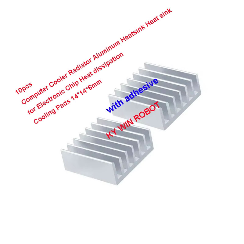 10Pcs Mini Adhesive Aluminum R - Heatsink 评论和价格