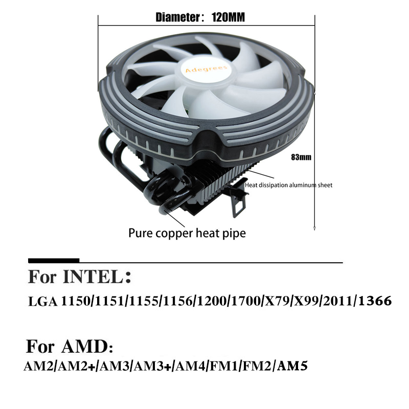 4 Heat Pipes RGB CPU Cooler 4P - Air Cooler Cpu 评论和价格
