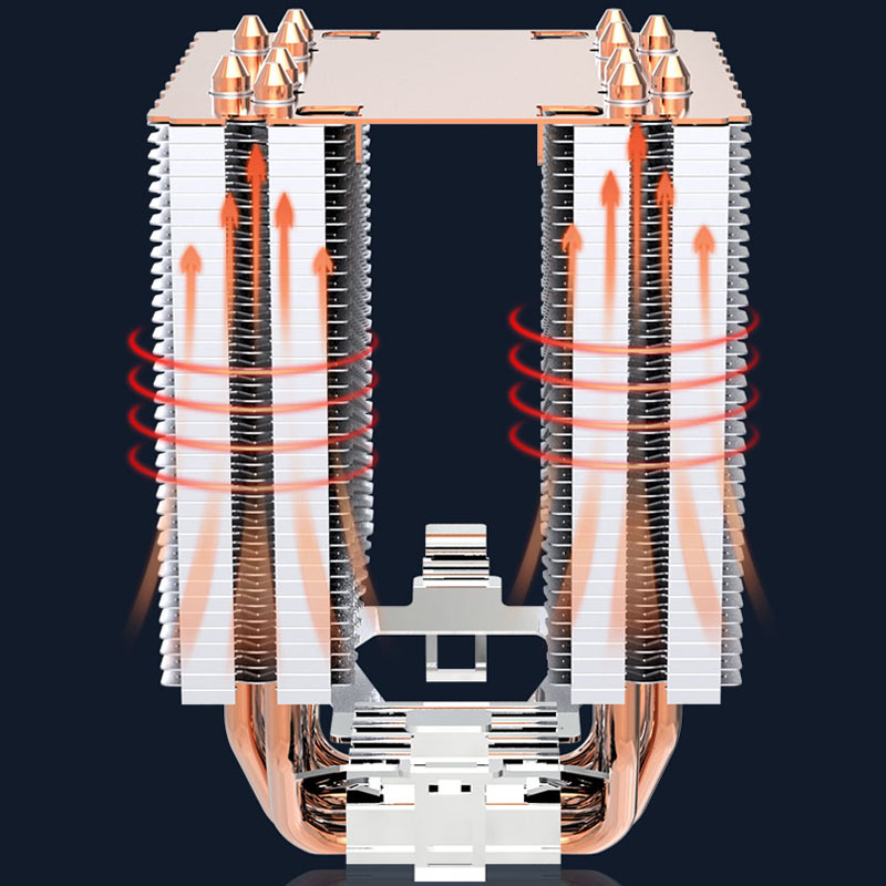 6 Heat Pipe CPU Cooler 4Pin PW - Air Cooler Cpu 评论和价格