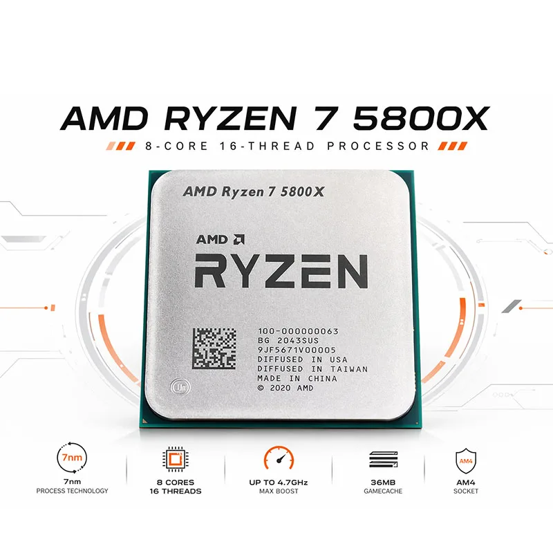 AMD Ryzen 7 5800X Unlocked Ove - Cpu Fan 评论和价格
